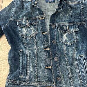 Denim Jacket with Button Closure